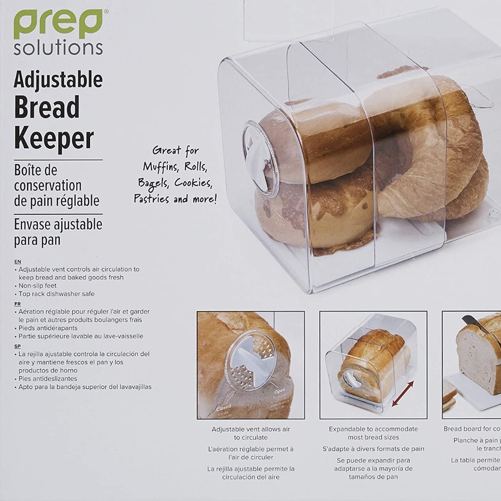 Expandable Bread Keeper with Adjustable Air Vent